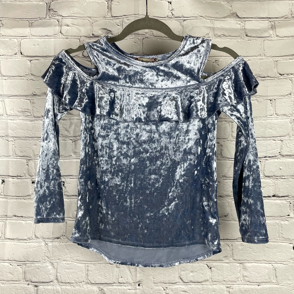 Speechless Velvet Ruffles Girl Top.